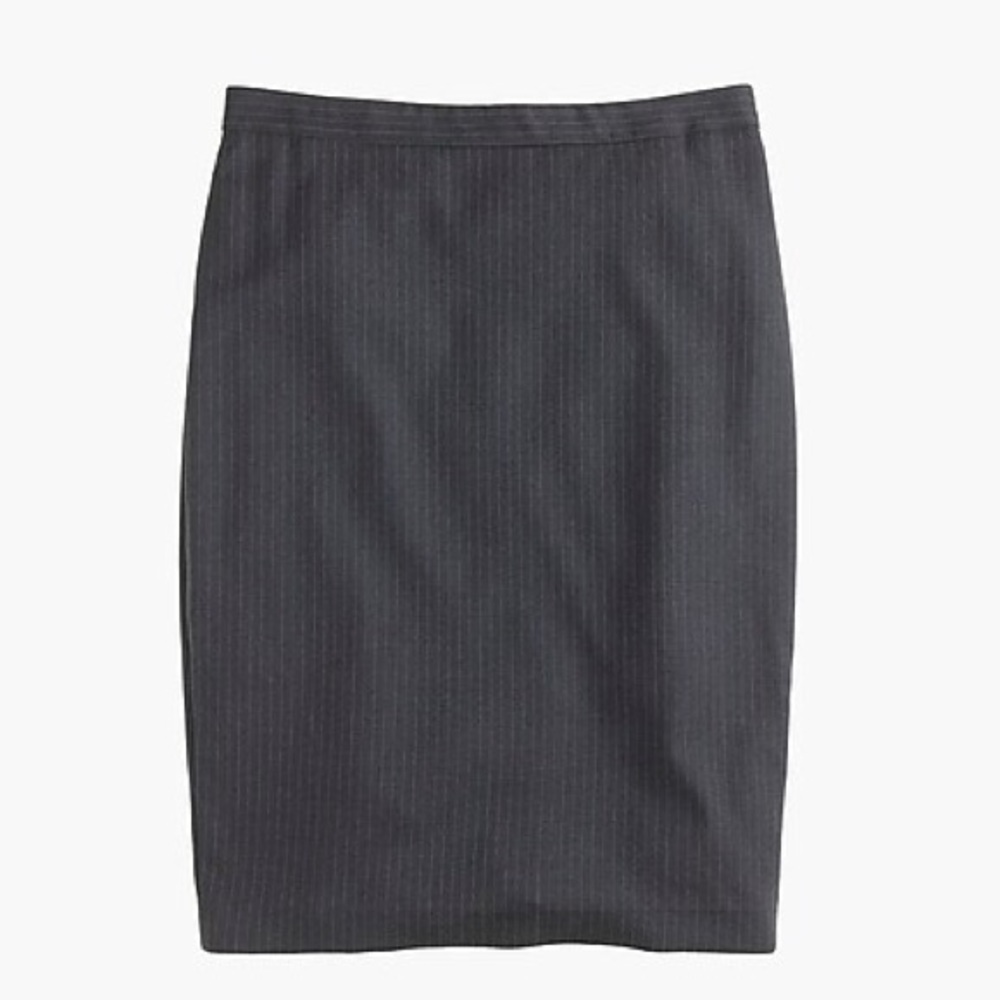 J. Crew | pencil skirt pinstripe Super 120s wool